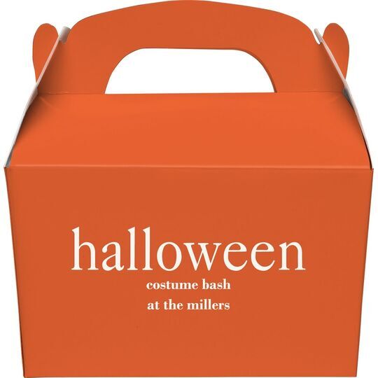 Big Word Halloween Gable Favor Boxes